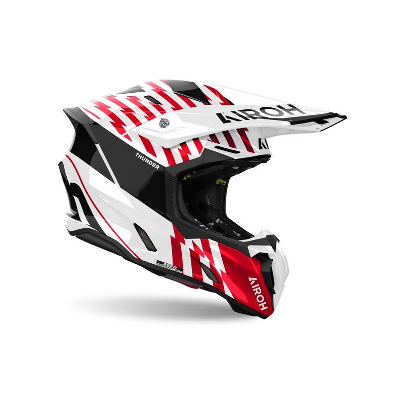 Motorcrosshelm Airoh Twist 3 Thunder glanzend rood