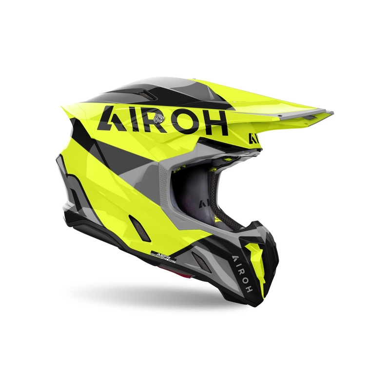 Motorcrosshelm Airoh Twist 3 King 2024 glanzend geel