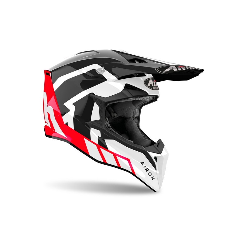 Motorcrosshelm Airoh Wraaap Reloaded glanzend rood