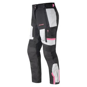 Damesfietsbroek Street Racer Hilax zwart-grijs-roze