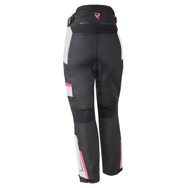 Damesfietsbroek Street Racer Hilax zwart-grijs-roze