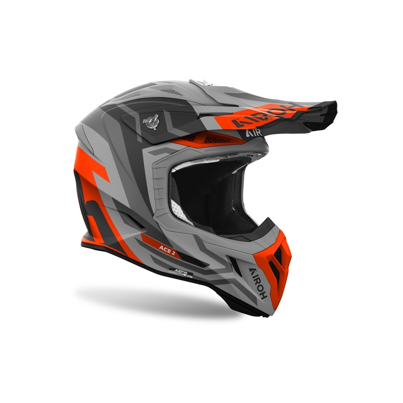 Crosshelm Airoh Aviator Ace 2 Ground mat oranje