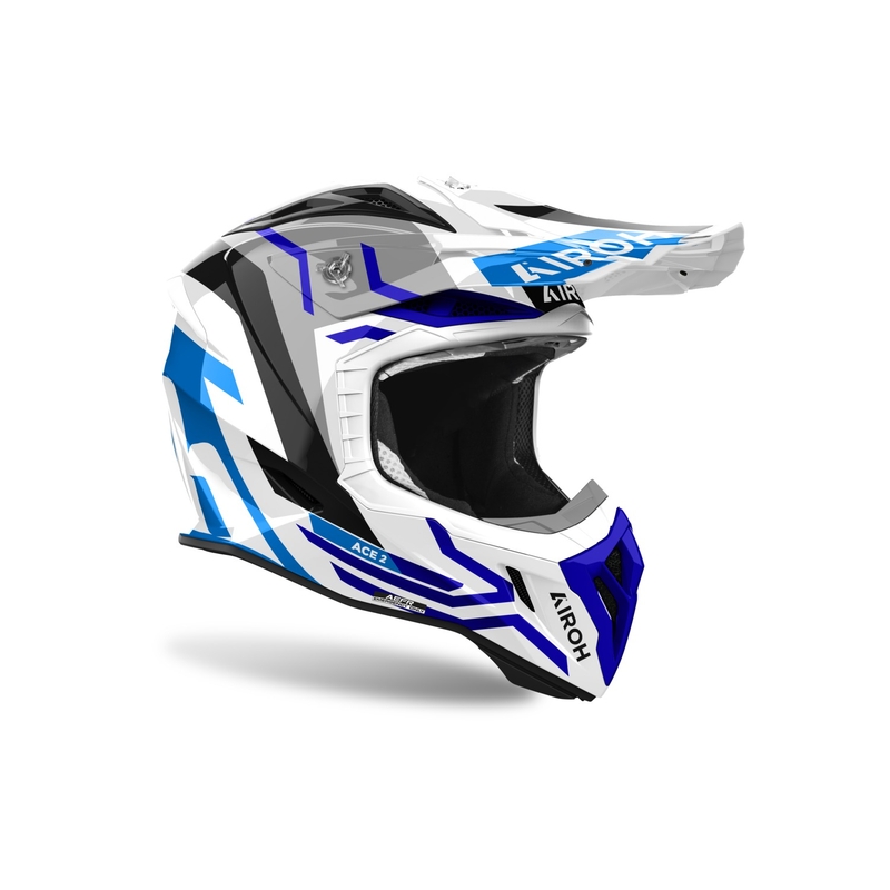 Crosshelm Airoh Aviator Ace 2 Ground glanzend blauw