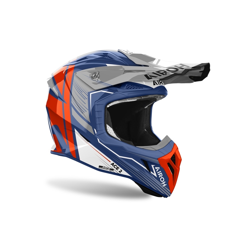 Airoh Aviator Ace 2 Engine crosshelm glanzend blauw