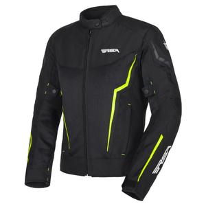 Dames RSA Bolt Zwart-Wit-Fluo Geel Motorjack