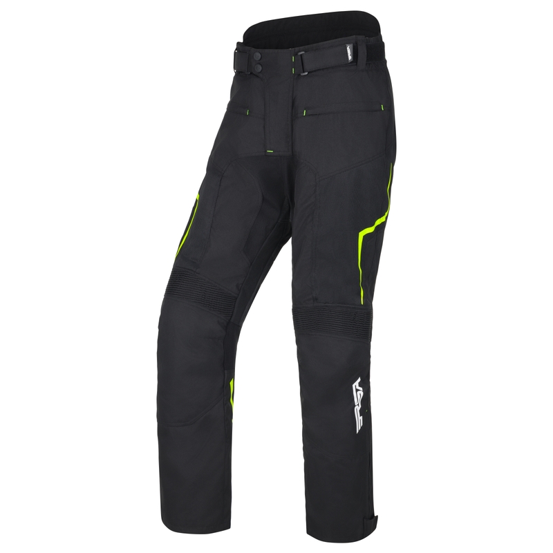 RSA Bolt motorbroek zwart-wit-fluogeel