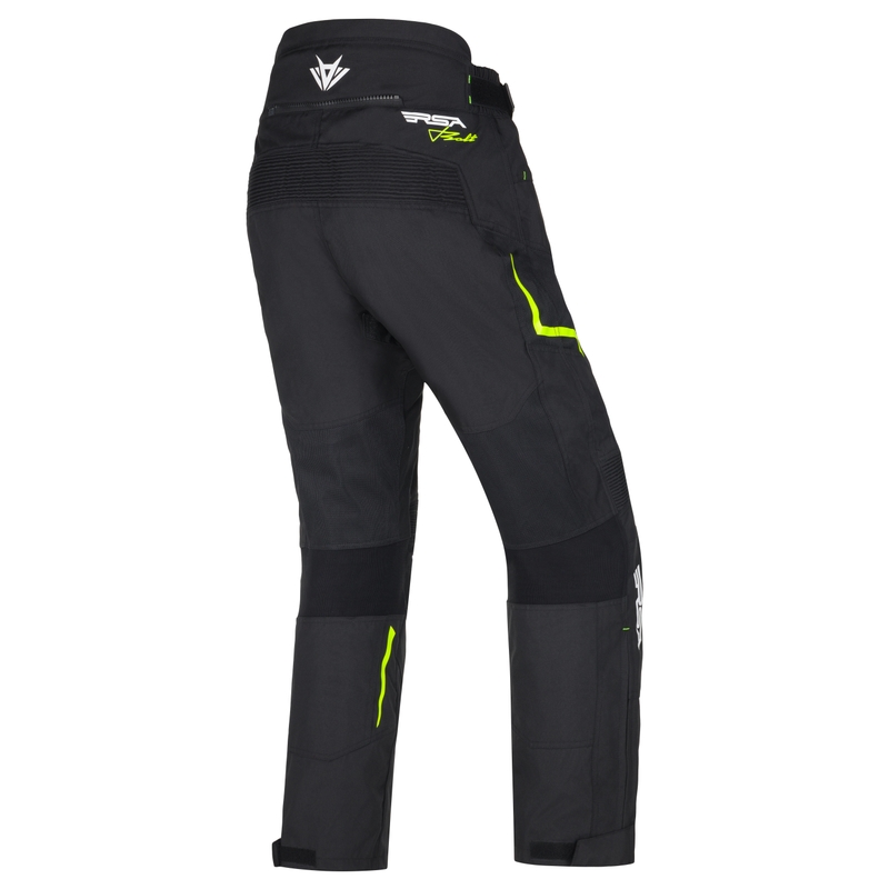 RSA Bolt motorbroek zwart-wit-fluogeel