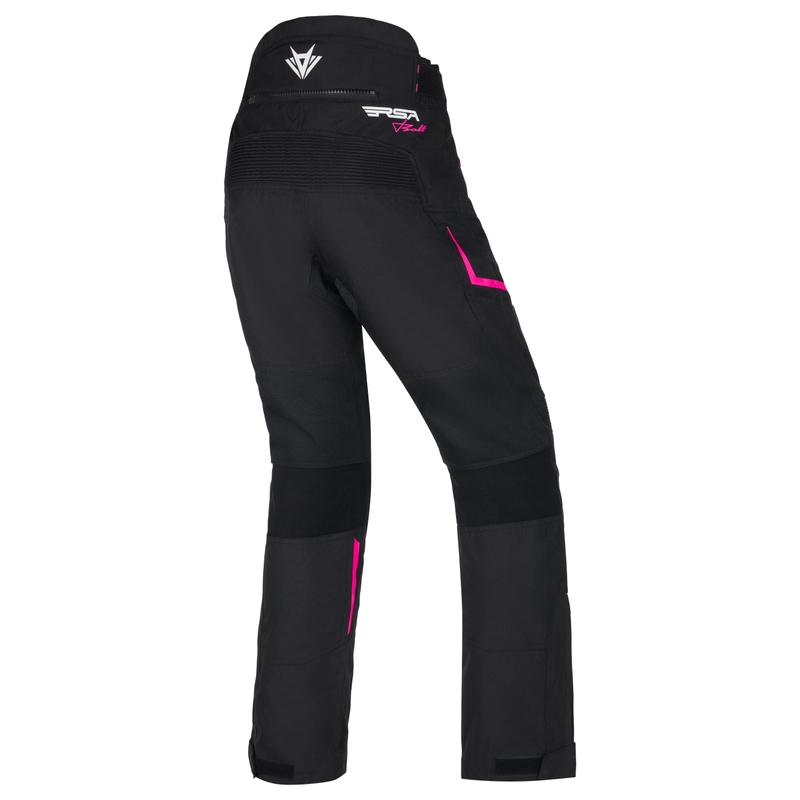 Dames RSA Bolt zwart, wit en roze motorbroek