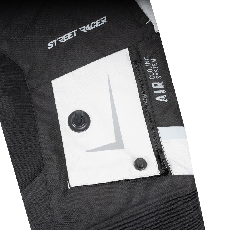 Street Racer All Season zwart-grijze motorbroek