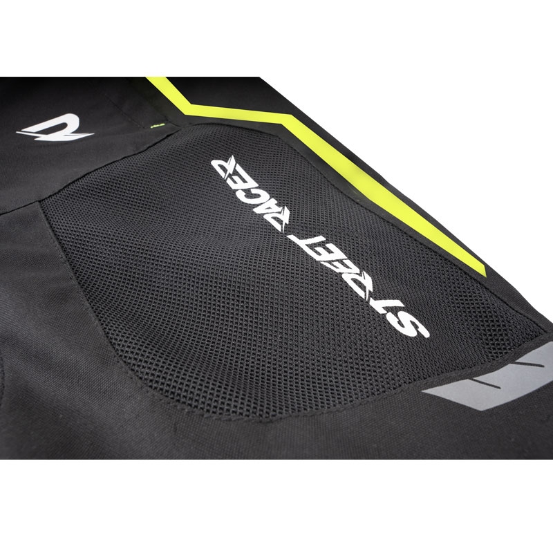 Street Racer Flex Air motorbroek zwart-fluo geel