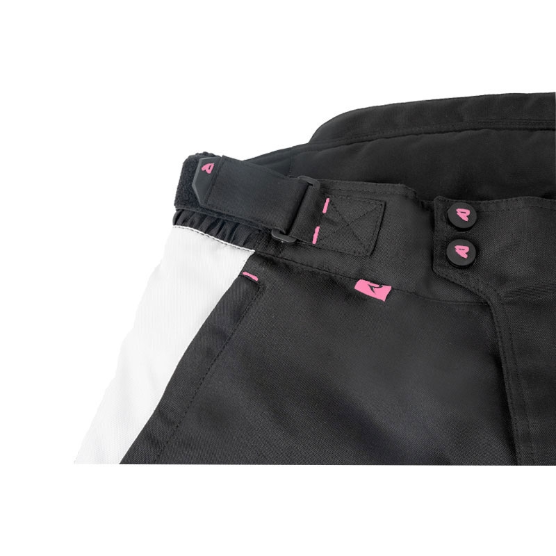 Damesfietsbroek Street Racer Hilax zwart-grijs-roze