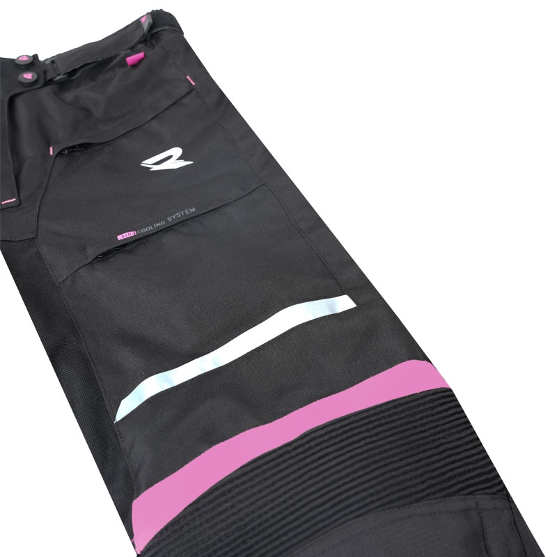 Damesbroek Street Racer Betty II zwart met roze