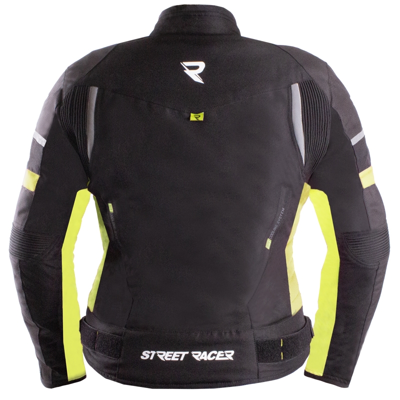 Dames motorjas Street Racer Betty II Air zwart-fluo geel