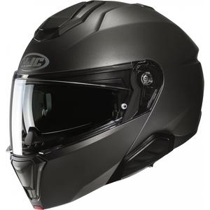 HJC i91 Solid semi flat titanium flip-up motorhelm