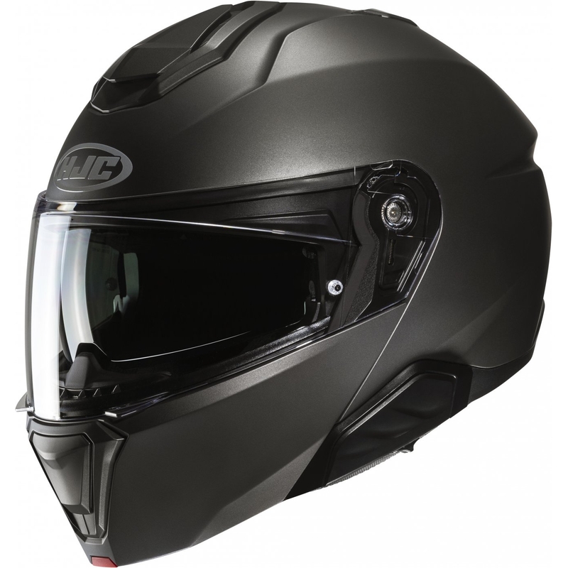 HJC i91 Solid semi flat titanium flip-up motorhelm