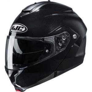 HJC C91N Solid metallic zwarte opklapbare motorhelm