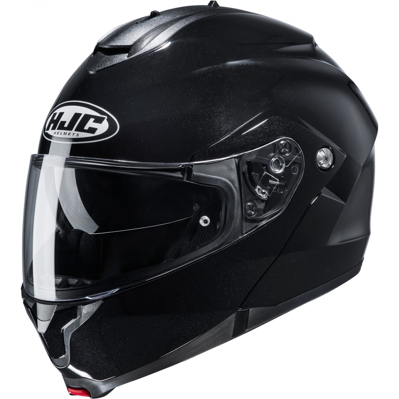 HJC C91N Solid metallic zwarte opklapbare motorhelm