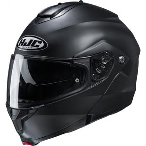 HJC C91N Solid semi zwarte opklapbare motorhelm