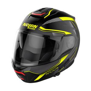 Nolan N100-6 Surveryor N-COM 22 zwart met gele opklapbare motorhelm