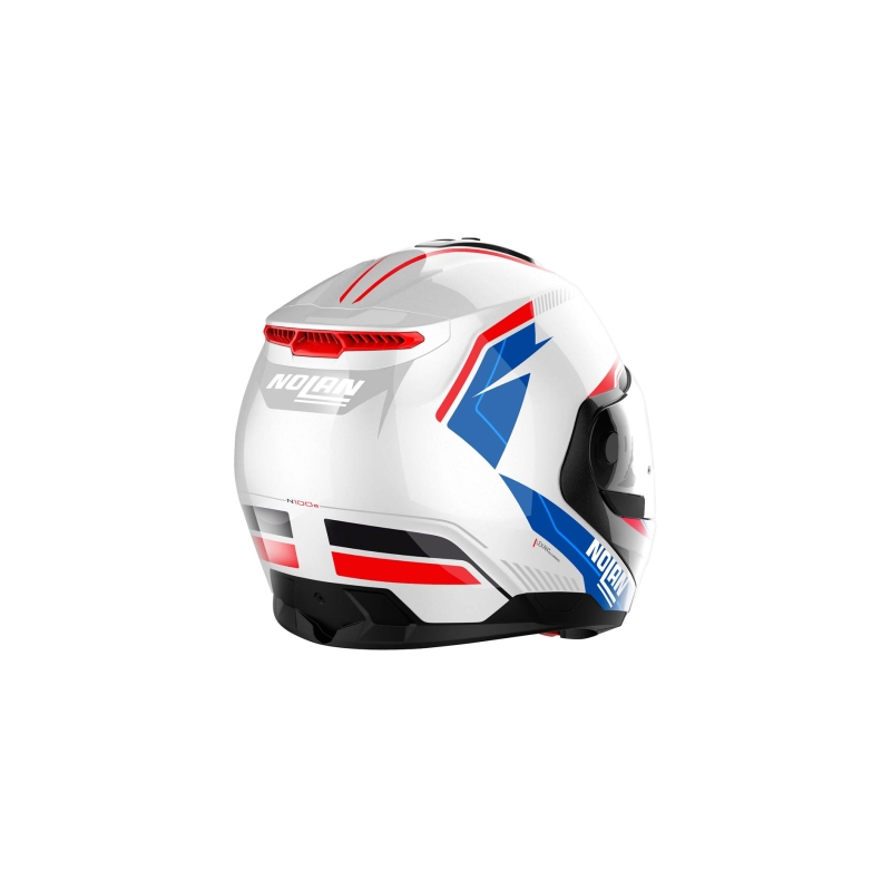 Opklapbare motorhelm Nolan N100-6 Surveyor N-COM 24 wit-blauw