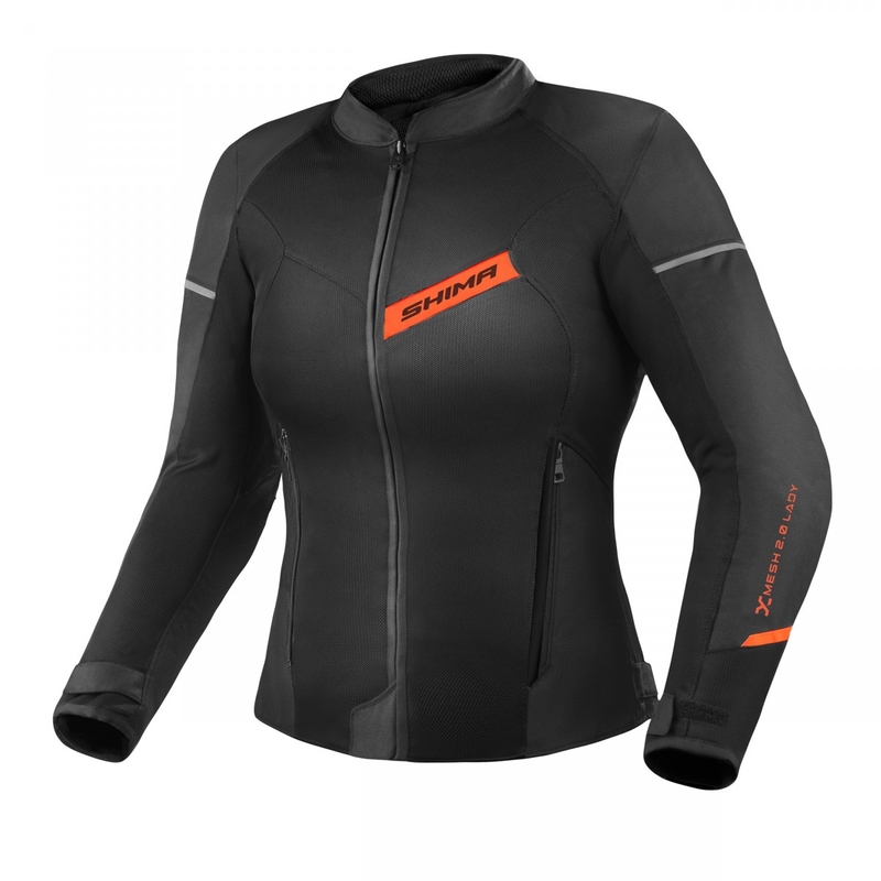 Dames motorjas Shima X-MESH 2.0 zwart-rood