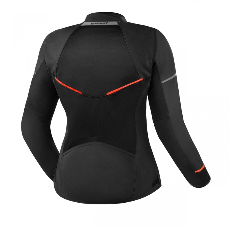 Dames motorjas Shima X-MESH 2.0 zwart-rood