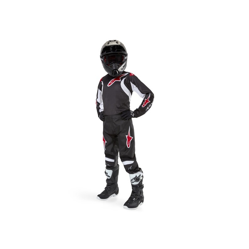Alpinestars Racer Lucent Kids Motocrossbroek Zwart-Wit-Rood