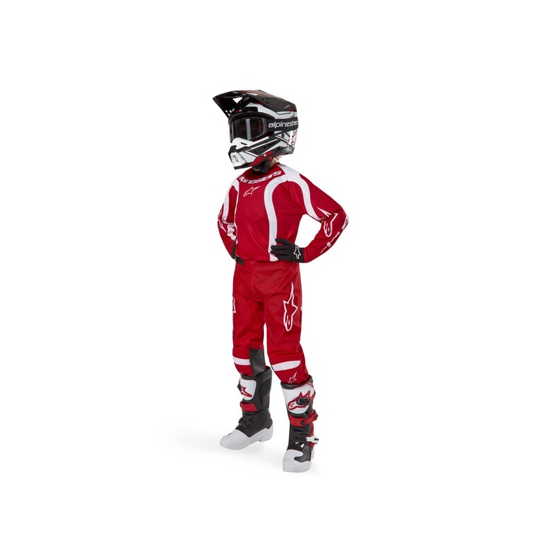 Alpinestars Racer Lurv 2024 Kinder Motorcross Broek Rood Wit