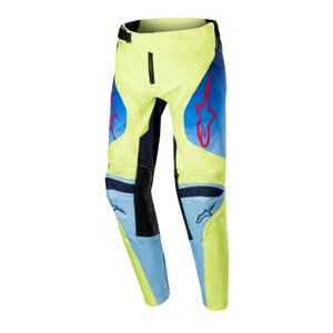 Alpinestars Racer Hoen kindercrossbroek fluo geel-blauw-rood