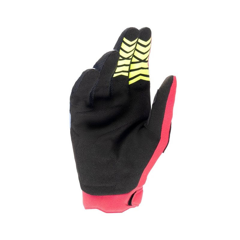 Alpinestars Full Bore 2024 kinder motorcross handschoenen lichtblauw-rood-fluo geel-zwart