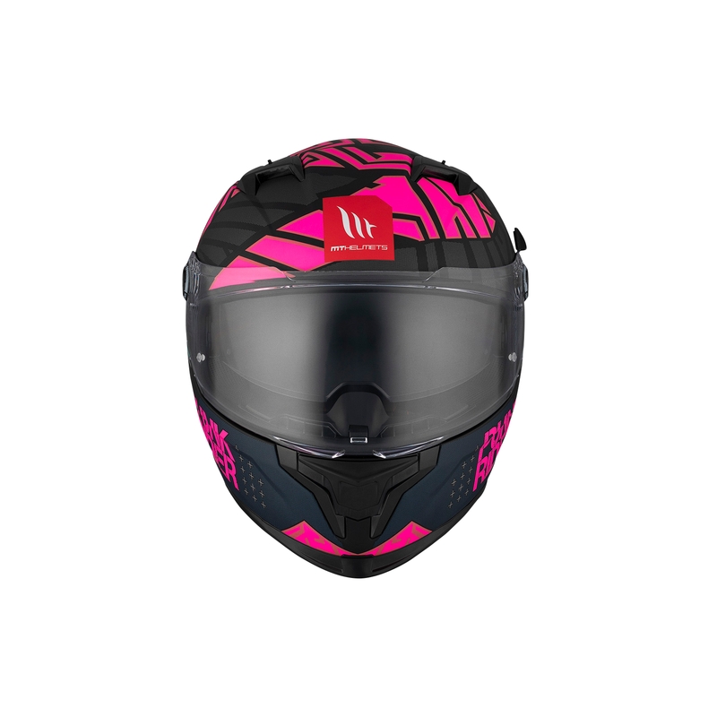 MT BRAKER SV PUNK RIDER B8 zwart en roze integraal motorhelm