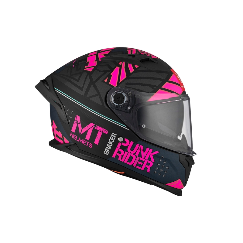MT BRAKER SV PUNK RIDER B8 zwart en roze integraal motorhelm