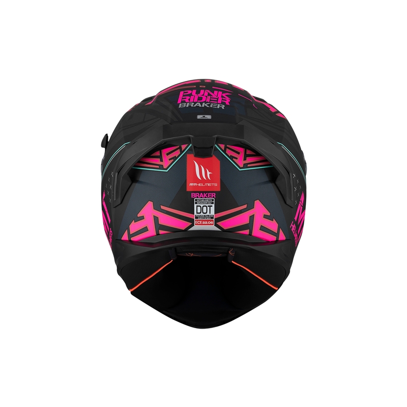 MT BRAKER SV PUNK RIDER B8 zwart en roze integraal motorhelm