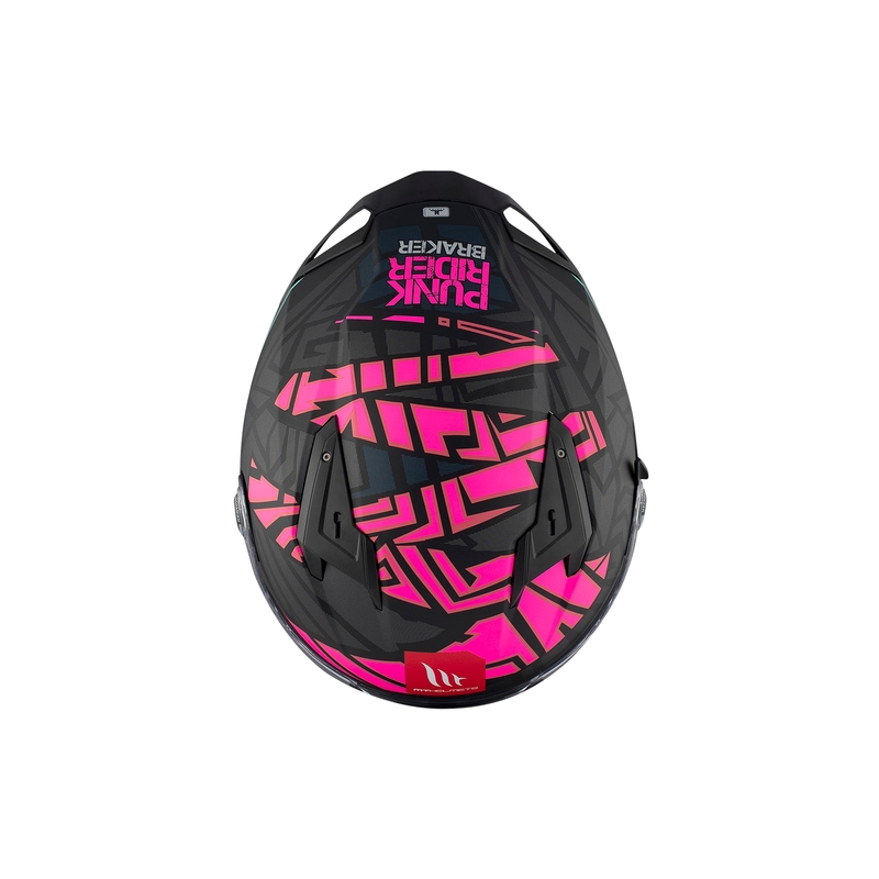 MT BRAKER SV PUNK RIDER B8 zwart en roze integraal motorhelm