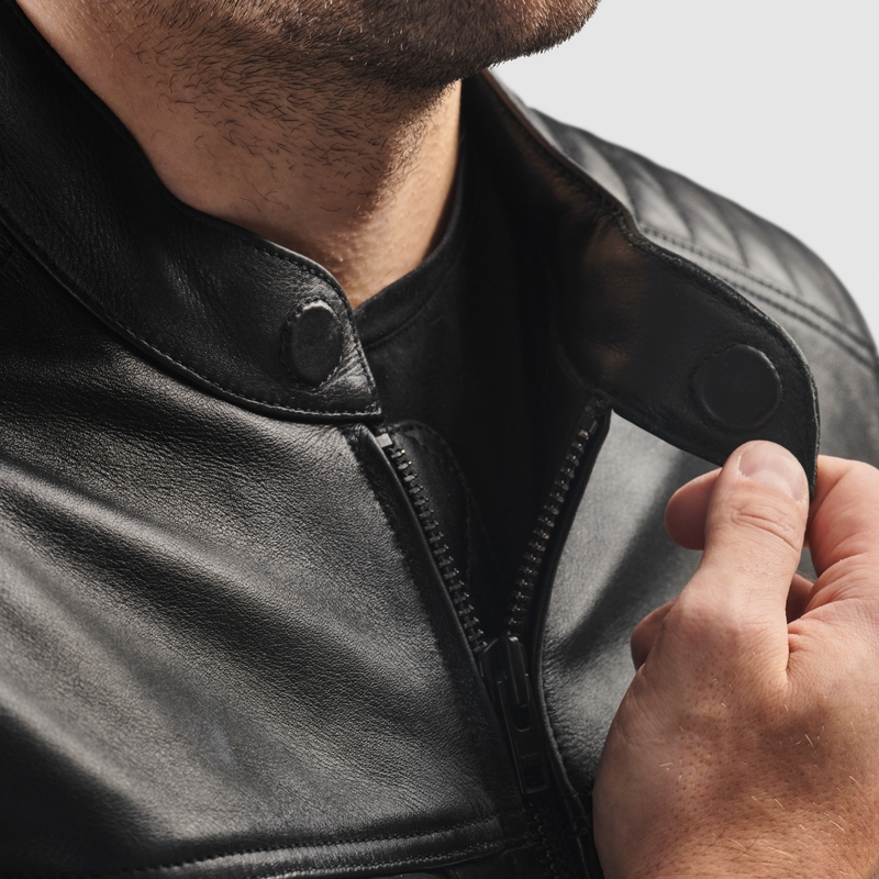 Leren motorjas Rebelhorn Hunter II zwart