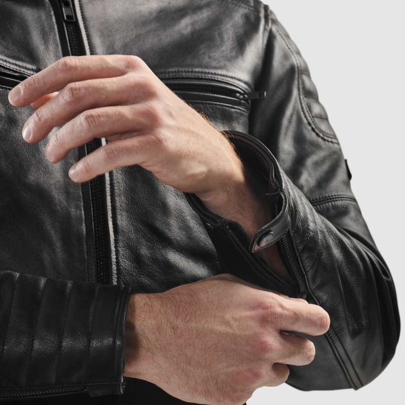 Leren motorjas Rebelhorn Hunter II zwart