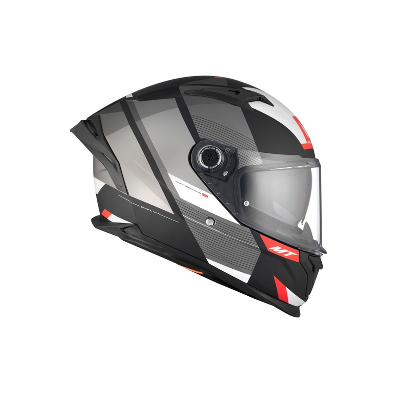 MT BRAKER CHENTO B0 integraal motorhelm zwart-grijs-wit