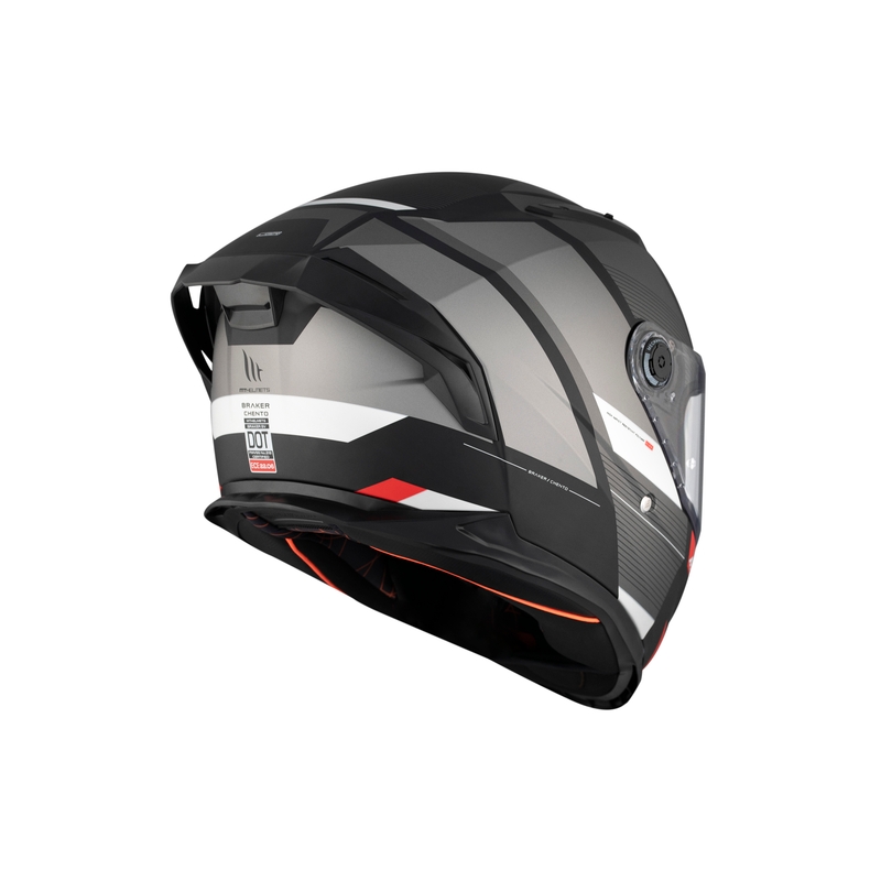 MT BRAKER CHENTO B0 integraal motorhelm zwart-grijs-wit