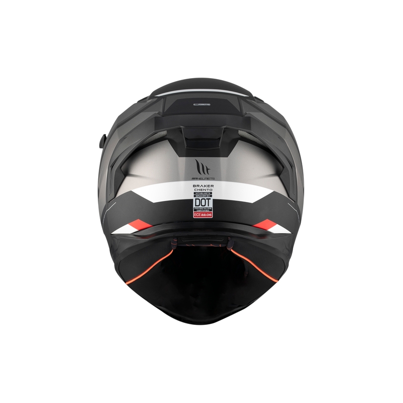 MT BRAKER CHENTO B0 integraal motorhelm zwart-grijs-wit