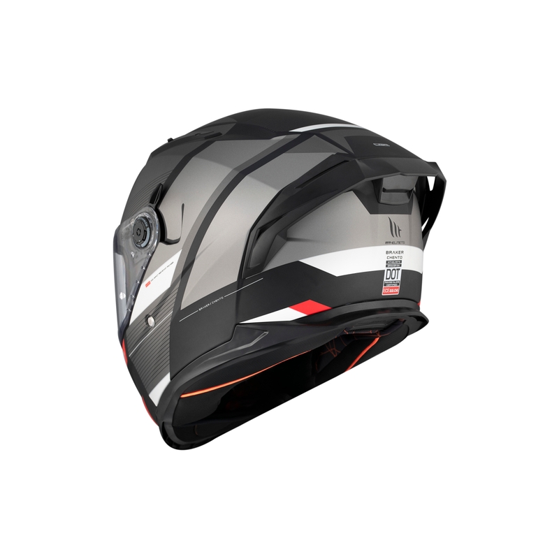 MT BRAKER CHENTO B0 integraal motorhelm zwart-grijs-wit