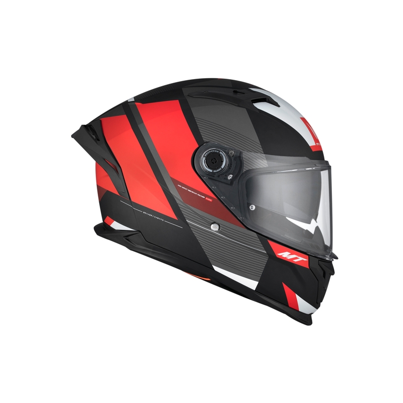 MT BRAKER CHENTO B5 grijs-rood-wit integraal motorhelm