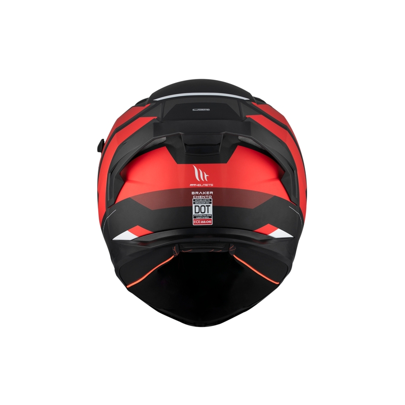MT BRAKER CHENTO B5 grijs-rood-wit integraal motorhelm