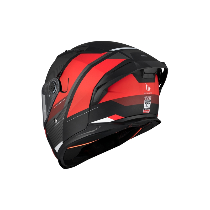 MT BRAKER CHENTO B5 grijs-rood-wit integraal motorhelm