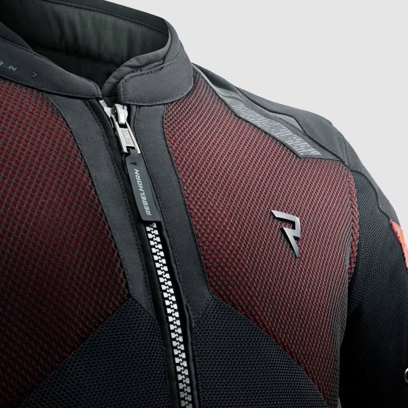 Rebelhorn Jax motorjack zwart-rood