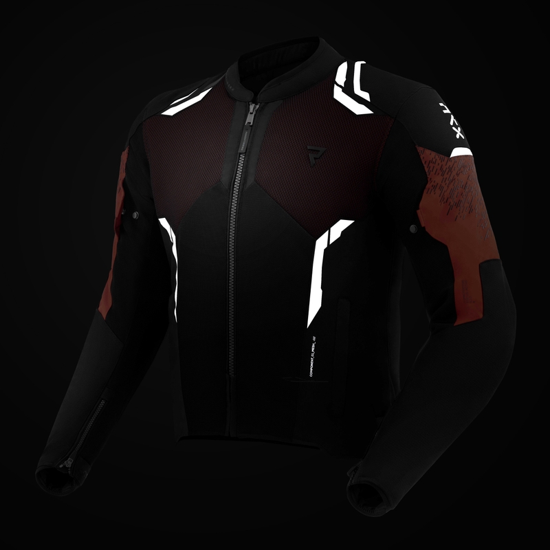 Rebelhorn Jax motorjack zwart-rood