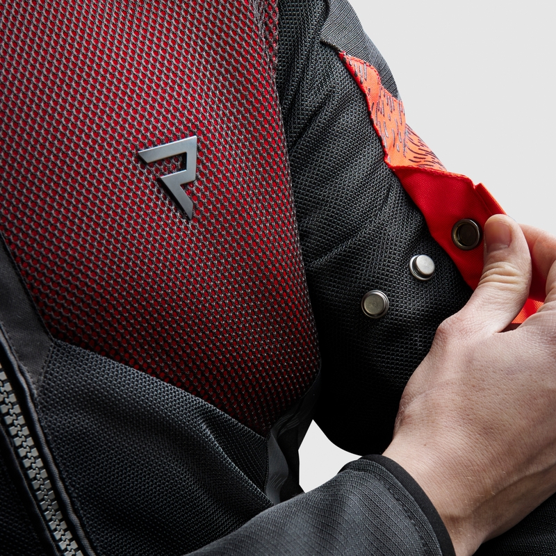 Rebelhorn Jax motorjack zwart-rood
