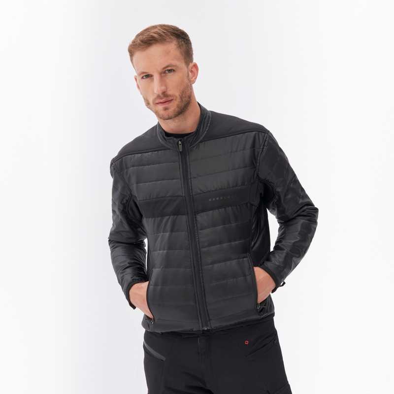 Rebelhorn Range antraciet-zwart-fluo gele motorjas