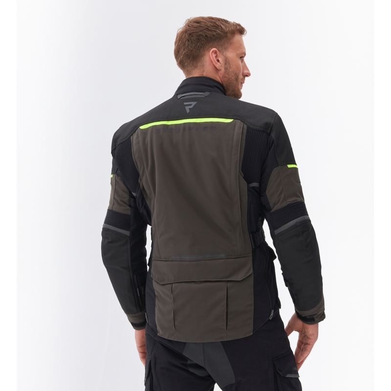 Rebelhorn Range antraciet-zwart-fluo gele motorjas
