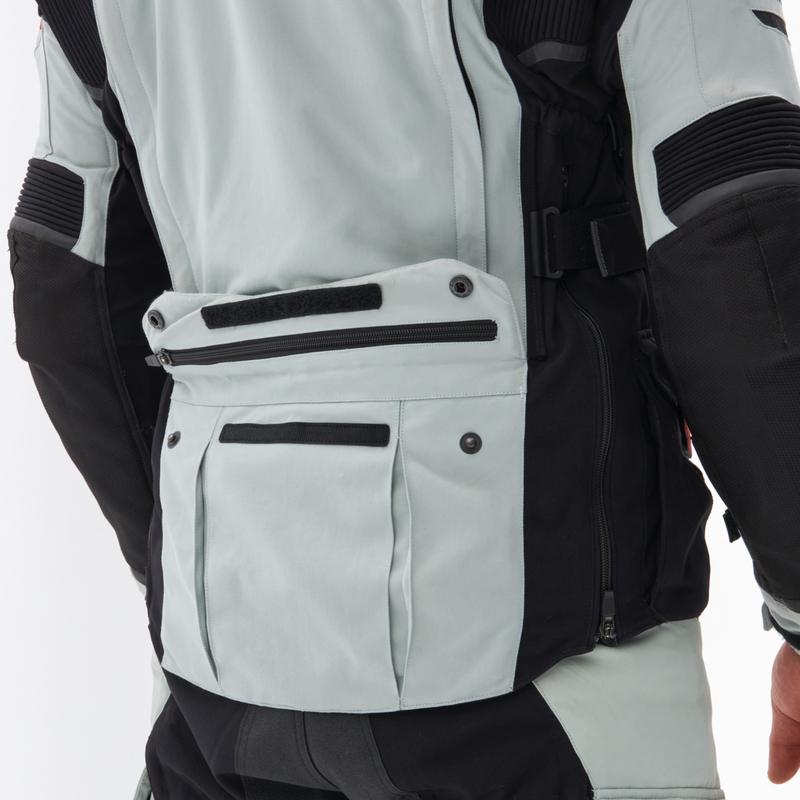 Rebelhorn Range grijs-zwart-rode motorjas