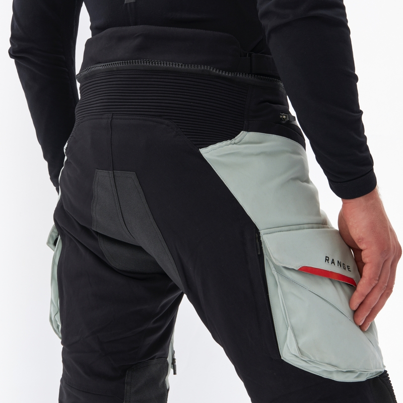 Rebelhorn Range Grijs-Zwart-Rode Motorbroek
